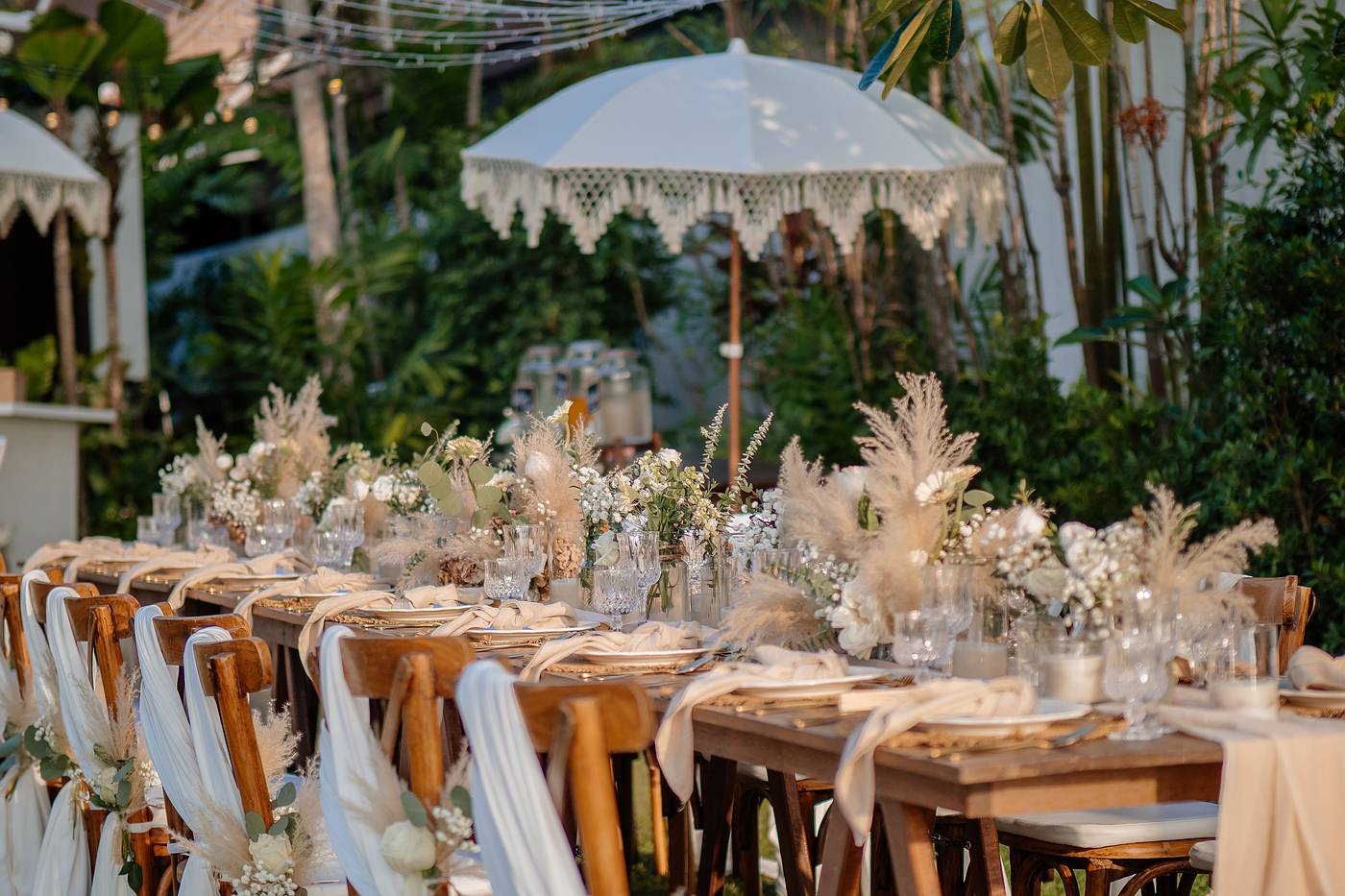 Hochzeitsdinner im Boho Style auf Koh Samui
